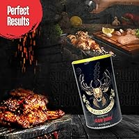 Vista 7 de Bald Buck Paquete de 2 condimentos, 8 onzas (1 sabor audaz + 1 quema lenta) condimento para pollo BBQ Rib Rub Condimento y frote para barbacoa