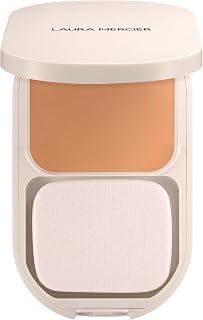 Laura Mercier Real Flawless Feather Matte Powder Foundation, Sheer to Medium Coverage, 16 HR Fade-Proof Wear, Hydration & Shine Control, Weightless Face Powder Compact, Hyaluronic Acid Infused