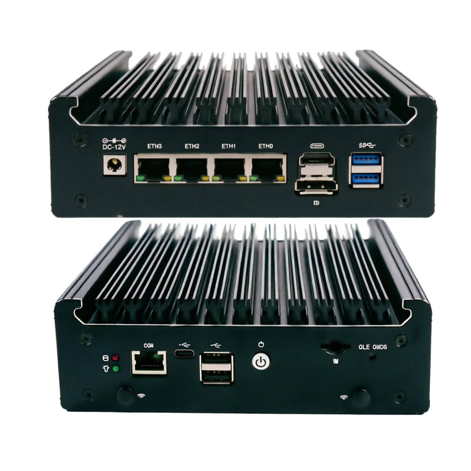 Firewall-Appliance, N150 Mini PC/router soft con 4X porte I226-V 2.5G | HDMI DP 4K, 6W TDP, barebone senza RAM SSD, adatto per pfSense, OPNsense, PVE, ESXi, uso domestico o aziendale