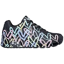 Skechers Sneaker Donna Uno Spread The Love, Nero, 36 EU