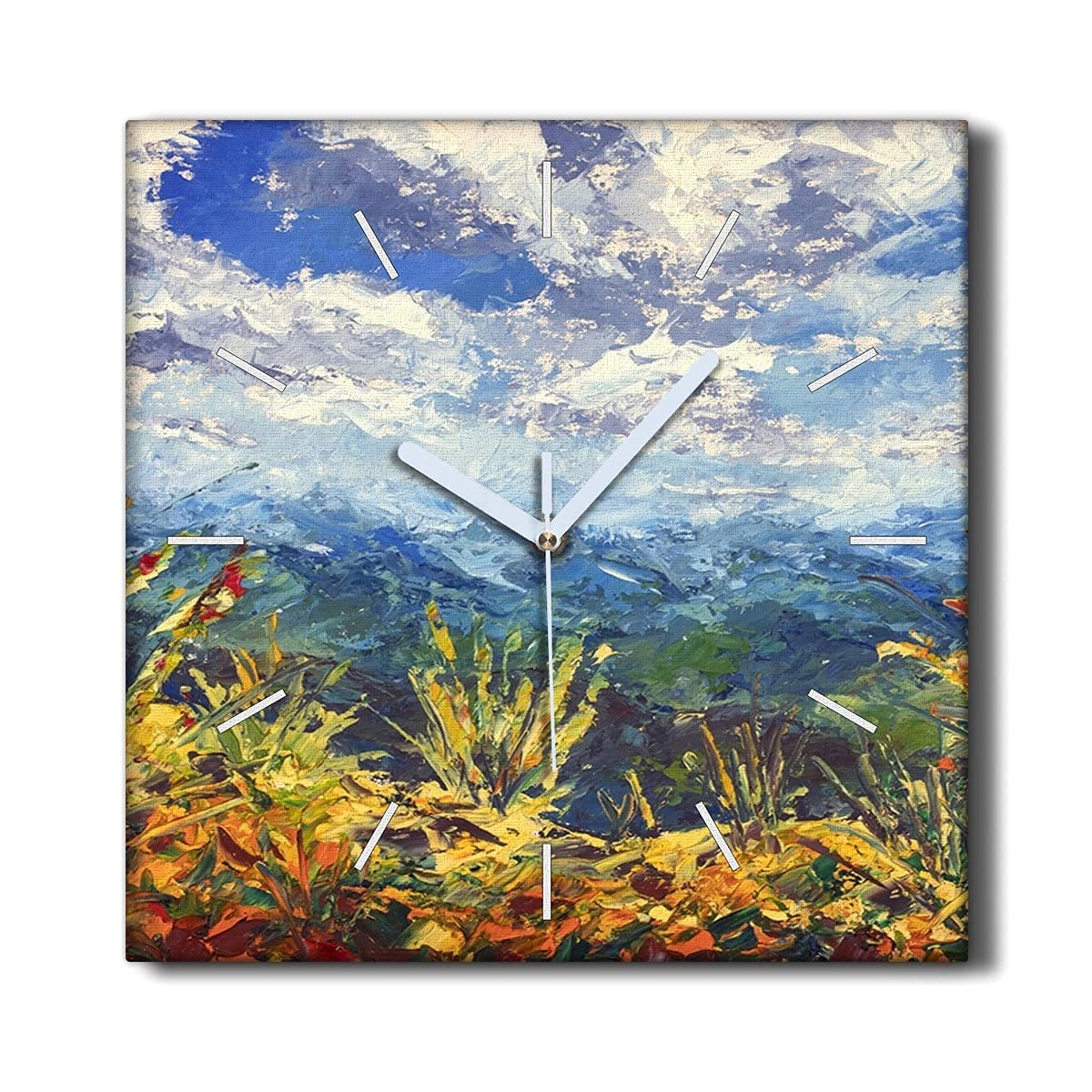 Décoration Murale Toile Horloge Paysage Montagne une élégance signée Coloray