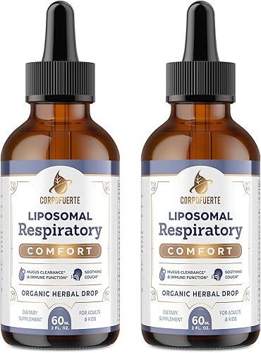 Miniatura 1 de Gotas de alivio respiratorio liposomal 11 en 1  Gotas de gordolobo para pulmones con saúco, raíz de regaliz  Apoya la limpieza pulmonar y el alivio
