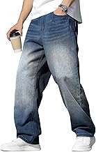 JMIERR Jeans Men's Baggy Wide Jeans Trousers Men's Stretch Vintage Y2K Hip Hop Denim Trousers Loose Fit Streetwear Casual Trousers