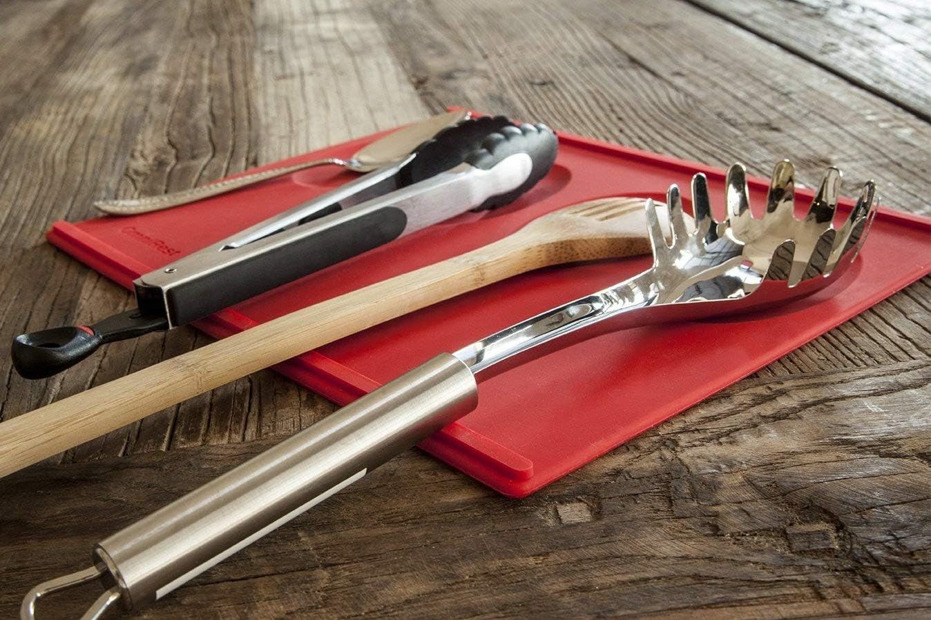 OmniRest Silicone Kitchen Spoon Rest, Multiple Spoon Rest, Pot Holder, Trivet, Extra Thick Silicone, Easy to Clean