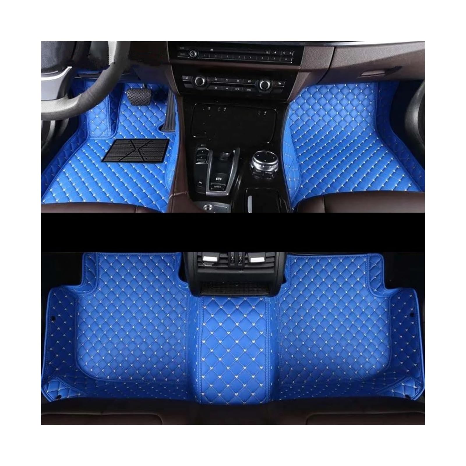 Tapis de sol de voiture haut de gamme personnalisé en bleu pour Santa Fe 00-05
