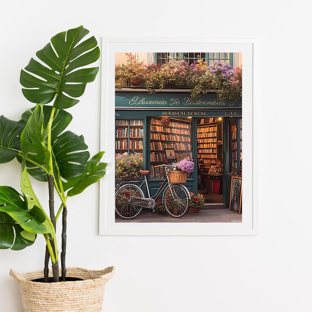 Library Books 5D Diamond Art My Happy Place Diamond Painting Kits for Adults Paint by Number for Home Recreation and Wall Decoration 12x16 Inch image 3