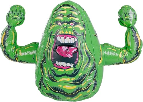 Fun Costumes Ghostbusters Inflatable Slimer Window Cling Decoration | Green Hanging Ghost Halloween Decor for Windows Standard