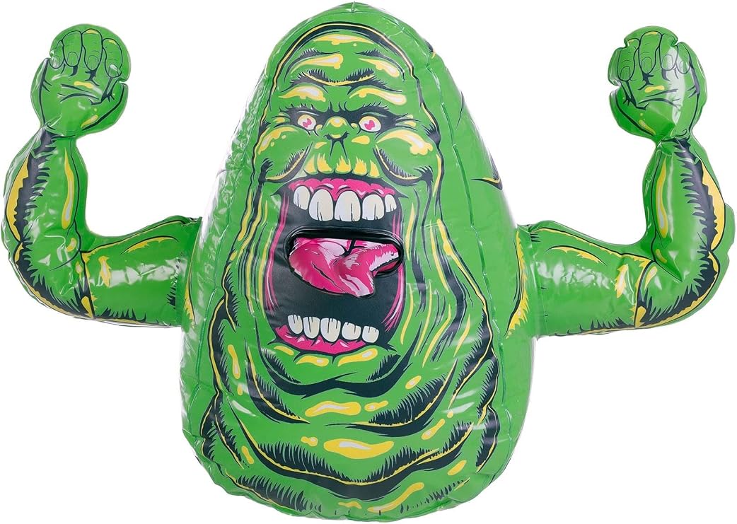 Fun Costumes Ghostbusters Inflatable Slimer Window Cling Decoration | Green Hanging Ghost Halloween Decor for Windows Standard