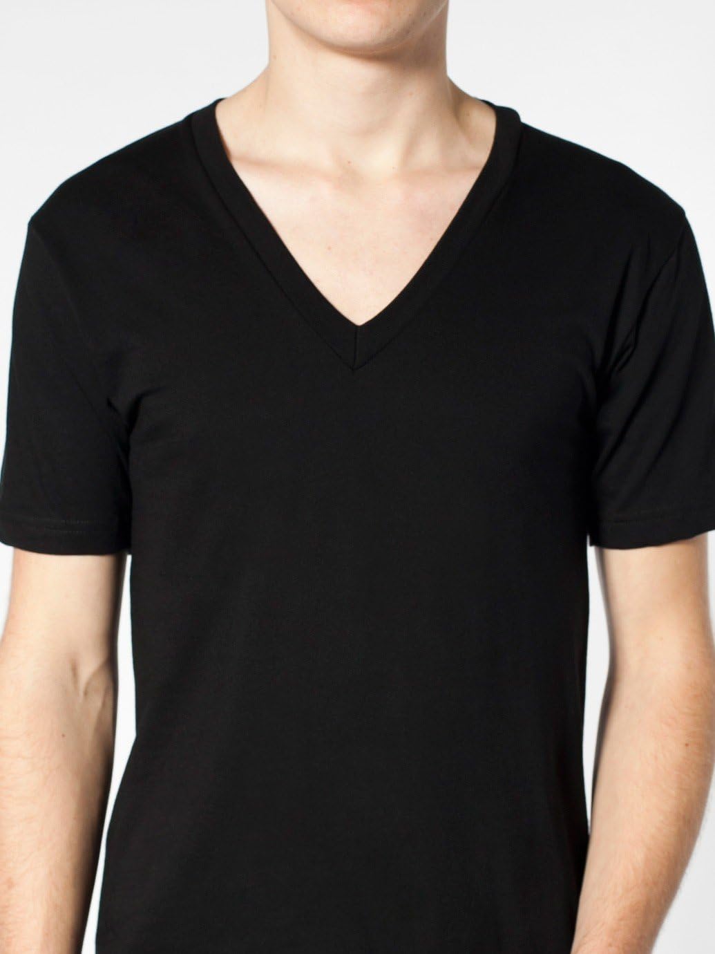 American Apparel Men's Unisex Fine Jersey Short-Sleeve V-Neck - Image 3