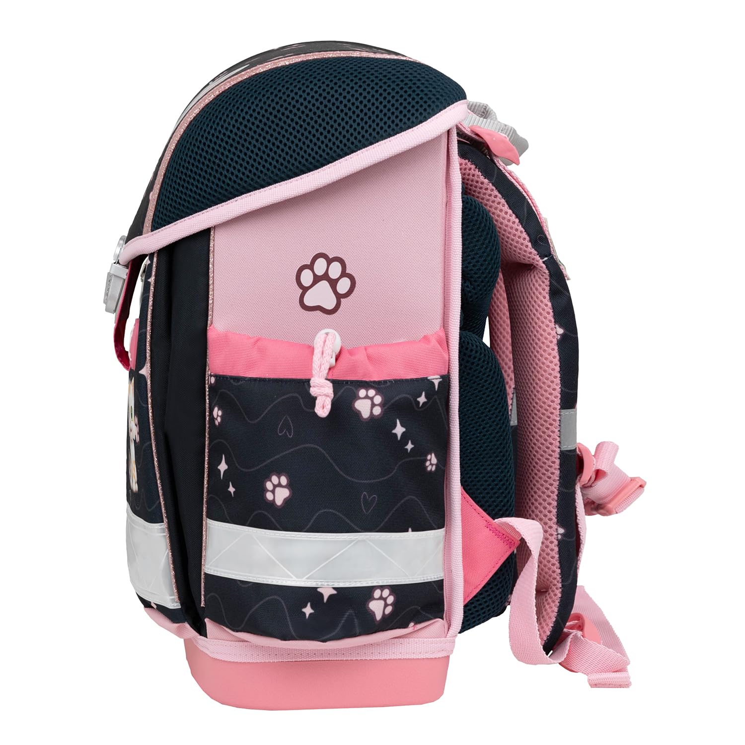 Belmil Schulranzen Set 403-13/AG/S/R 5 - teilig ergonomischer Schulranzen Set mit Regenschutz 1. klasse 2. klasse 3. klasse - Super Leicht 930-990 g/Grundschule (Cute Kitten 2)