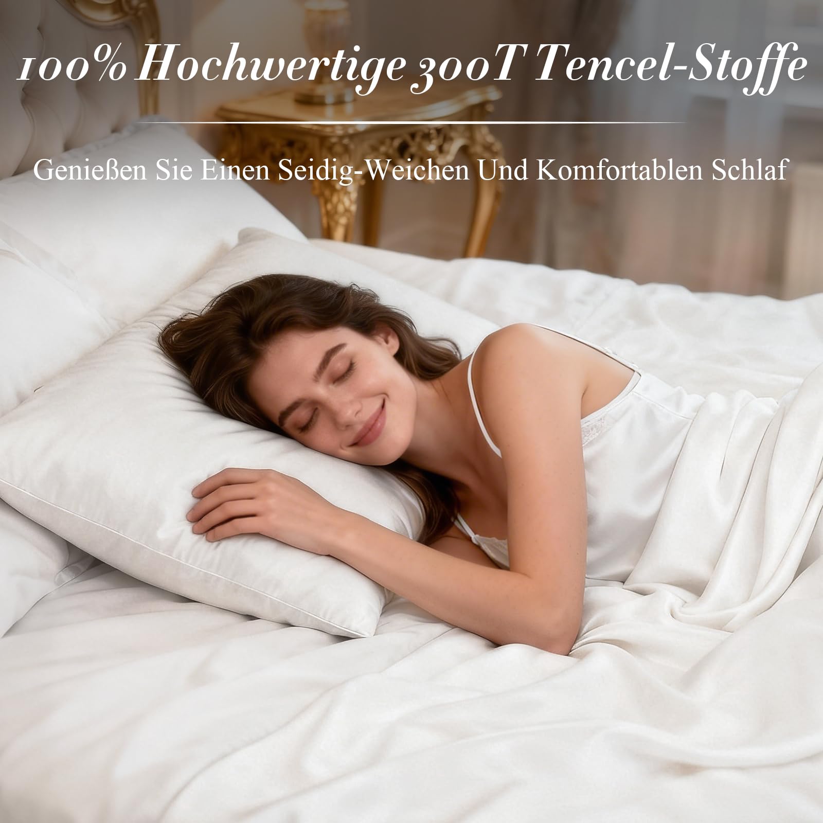 Juego de ropa de cama 100% Tencel Lyocell, (1 x 155 x 220 cm + 1 x 80 x 80 cm, suave, hipoalergénica y libre de ácaros, adecuada para todas las estaciones, con cremallera, sostenible, color