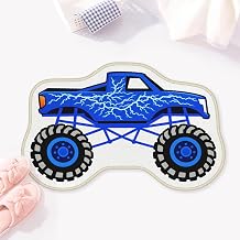 Allenjoy 30.8" x 19.1" Lightning Roar Rush Truck Rug Bath Mat - Carpet for Bathroom Kitchen Living Room Decor, Non-Slip Durable Washable, Gifts for Son Boys Teens