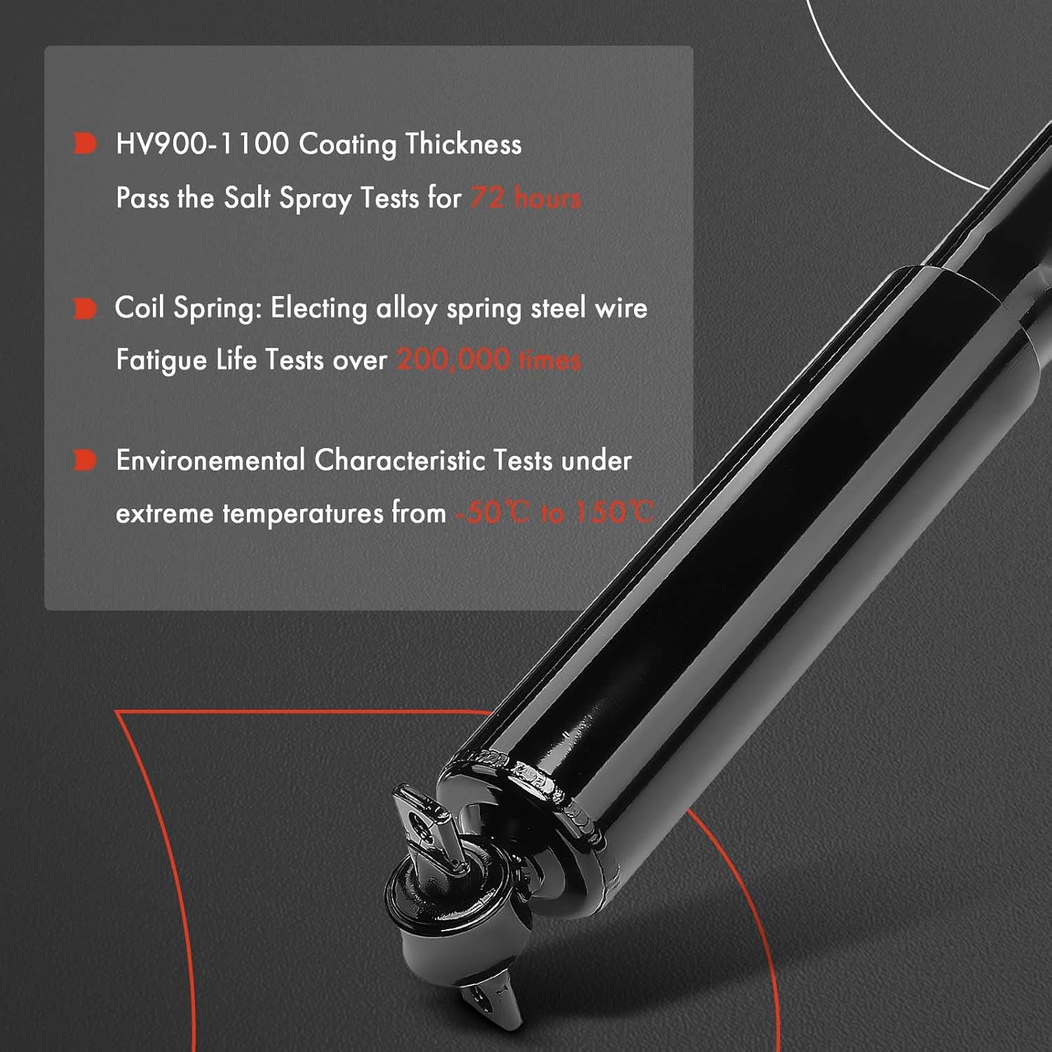 A-Premium Rear Pair (2) Shock Absorber Compatible with GMC Savana 3500 2003-2024, Savana 4500 2009-2022 & Chevrolet Express 3500 2003-2023, Express 4500 2009-2022, Drive and Passenger Side