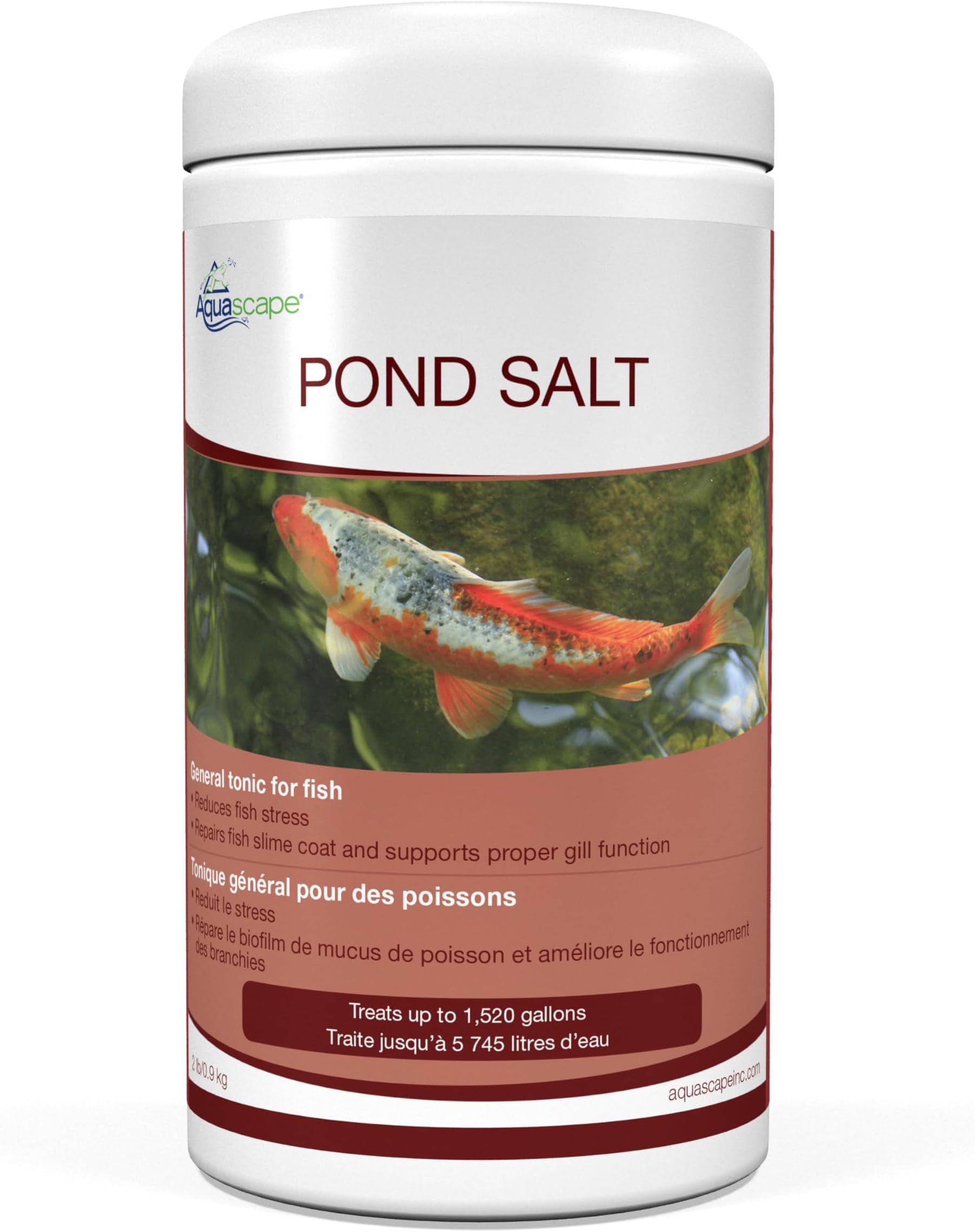 Aquascape 99416 Pond Salt Treatment for Pond and Garden Water Features, 2-Pound Bulk, White