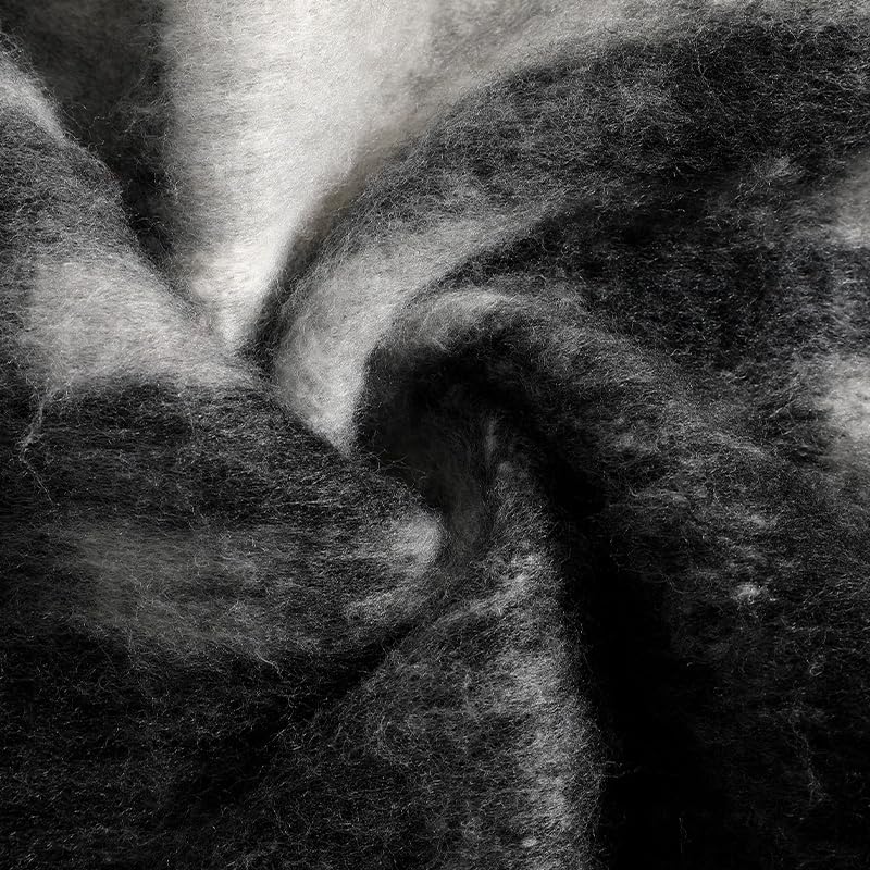 Chunky Winter Scarf for Women Warm Scarf Long Shawl Large Scarves Cold Weather Thick Scarfs Dark Black4