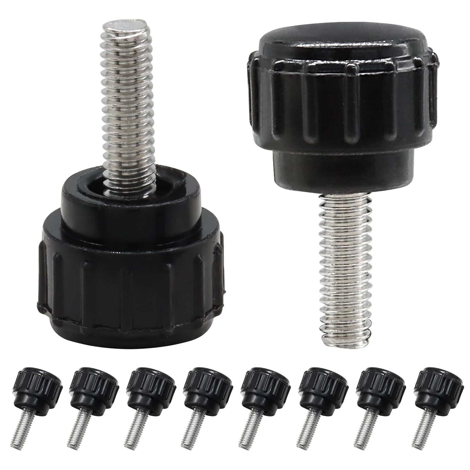 M6 x 12mm Knurled Thumb Screw, 4 Pcs, 304 Stainless Steel