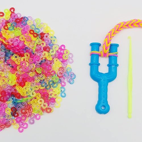 Miniatura 4 de 500 piezas de clips en S para telar, bandas de goma, conectores de plástico, clips de repuesto para pulseras de telar, bricolaje y fabricación de