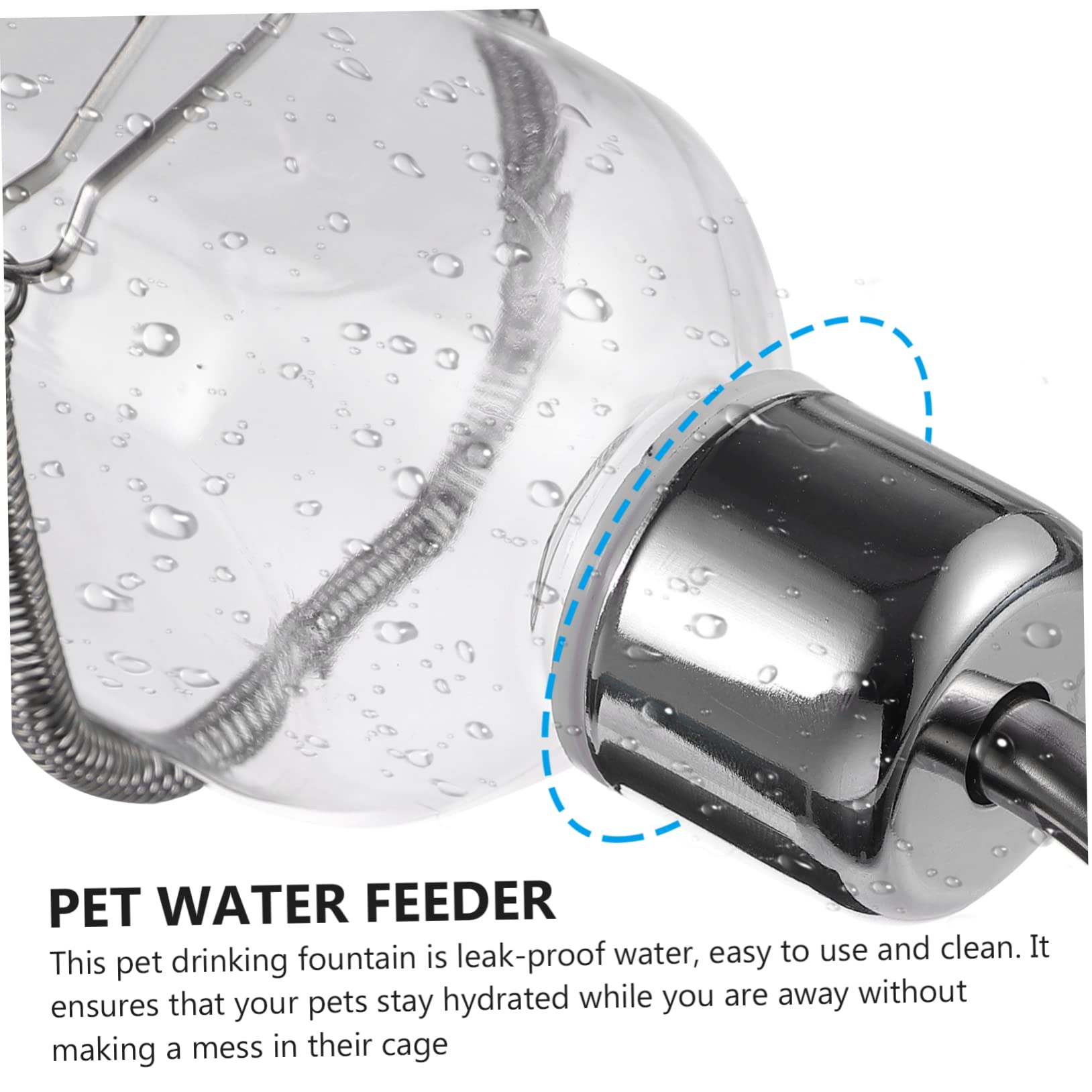 POPETPOP 6pièces Distributeur Eau pour Animaux Fontaine Suspendue pour Rongeurs Abreuvoir Sécurisé pour Chinchillas Et Lapins Accessoire Pratique pour Cage
