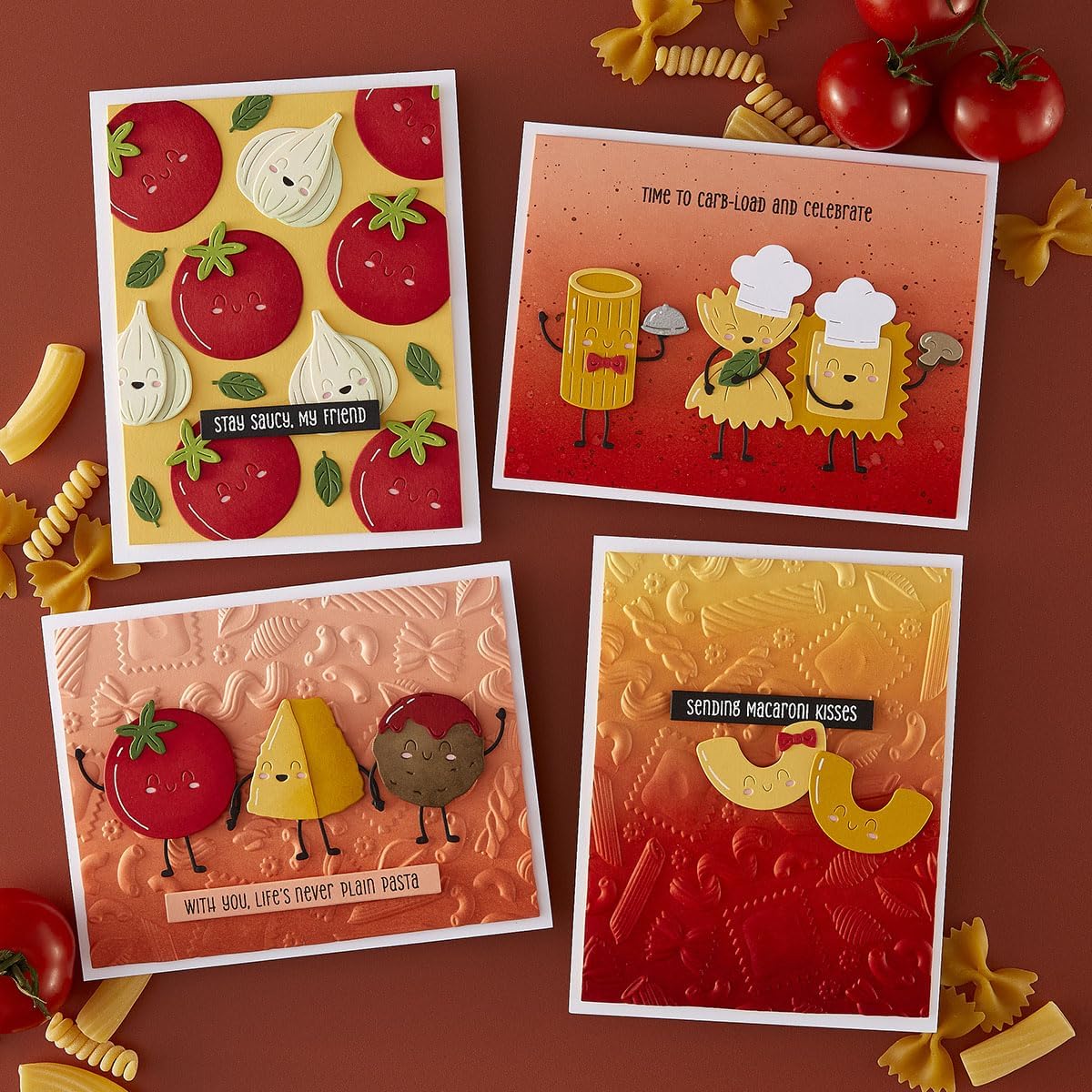 Spellbinders STP-263 Stay Saucy Clear Stamp Set from The BUON Appetito Collection