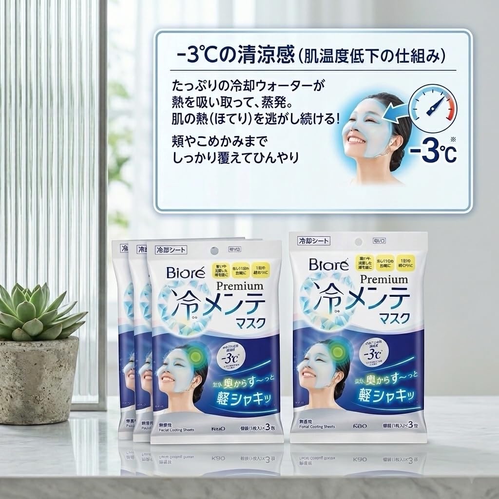 Amazon.co.jp: 【夏のひんやり美容ケア】プレミアム冷メンテマスク 5個
