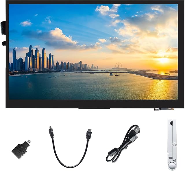 ingcool 7 inch Capacitive Touch Screen IPS Screen Display 1024x600 Resolution 7" HDMI LCD Module for Raspberry Pi, Jetson Nano Developer Kit, PC Supports Various Systems