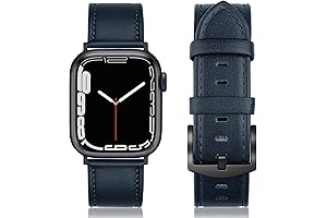 Blue Leather Apple Watch Band 42mm