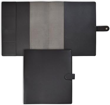 Eleven DiscsTM Discbound Notebook Folio Faux Leather Folio Cover for Disc-Bound Planners & Journals Snap Closure, Pen Loop, Document Pockets Letter 8.5 x 11, Notebook Not Included Black