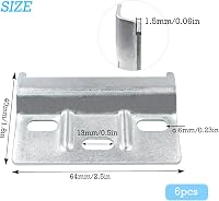GIAK Fém Tartólemez Szett - 6 db 60 mm-es Horganyzott Acél Fali Konzol Szekrényekhez, Tükrökhöz, Polcokhoz Csúszásgátlóval 2