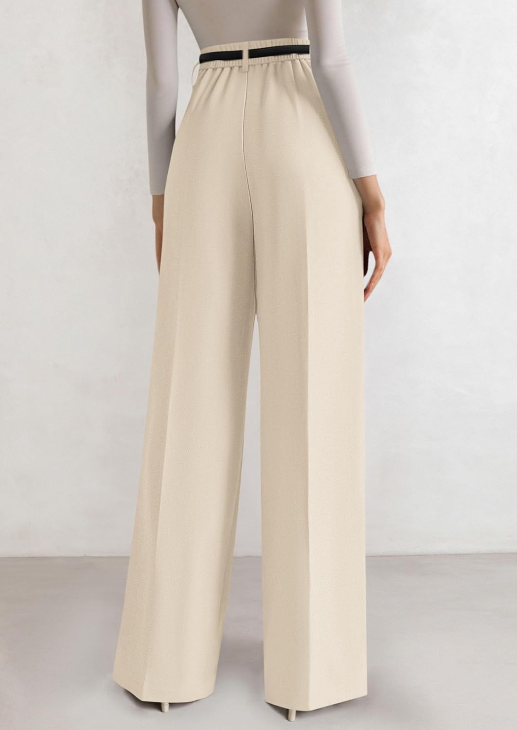 PRETTYGARDEN Womens Wide Leg Dress Pants 2026 Business Casual Flowy Work Palazzo Pants High Waisted Slacks Trousers - Image 4