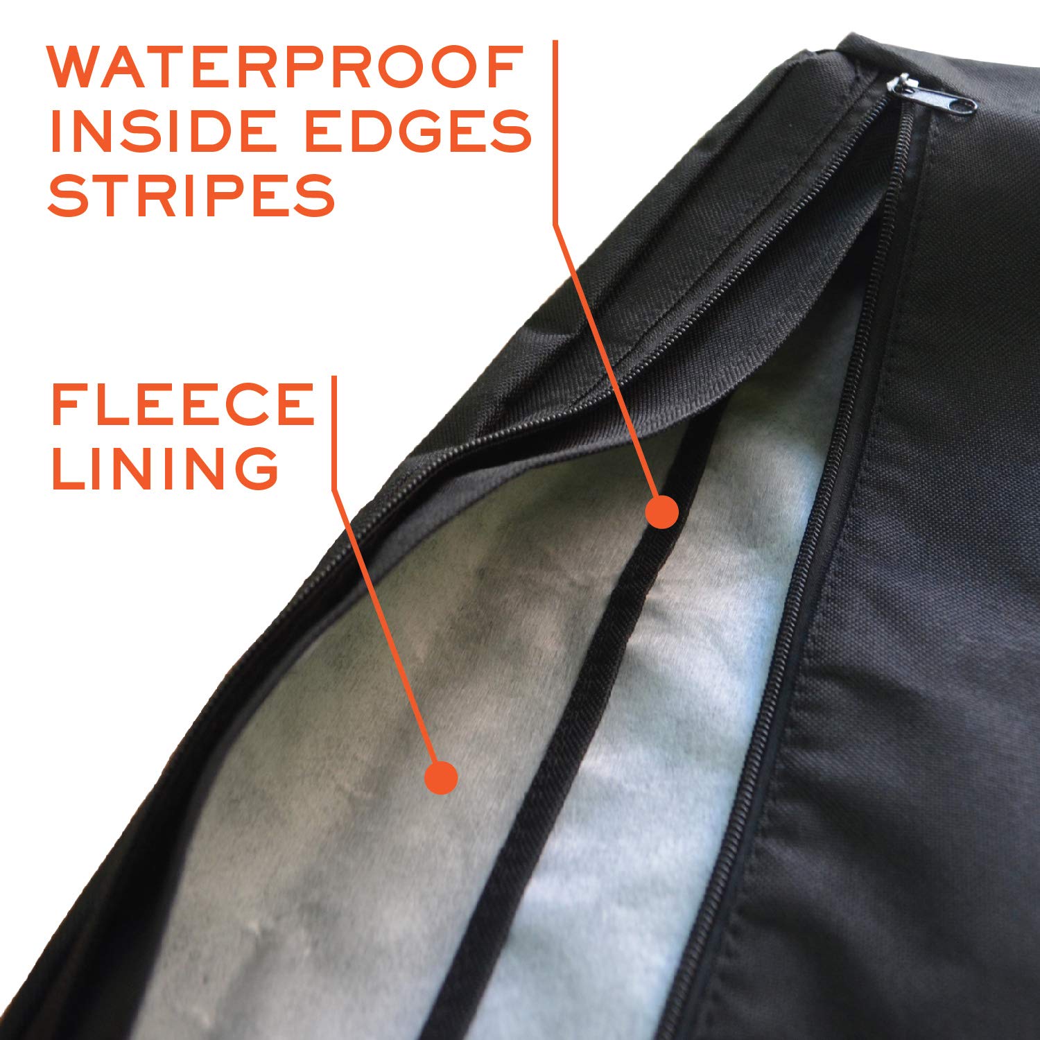 Funda de TV para exteriores de 95 a 100 pulgadas, con cremallera, resistente a la intemperie, impermeable, protección de 360 grados, interior suave y antiarañazos, color negro