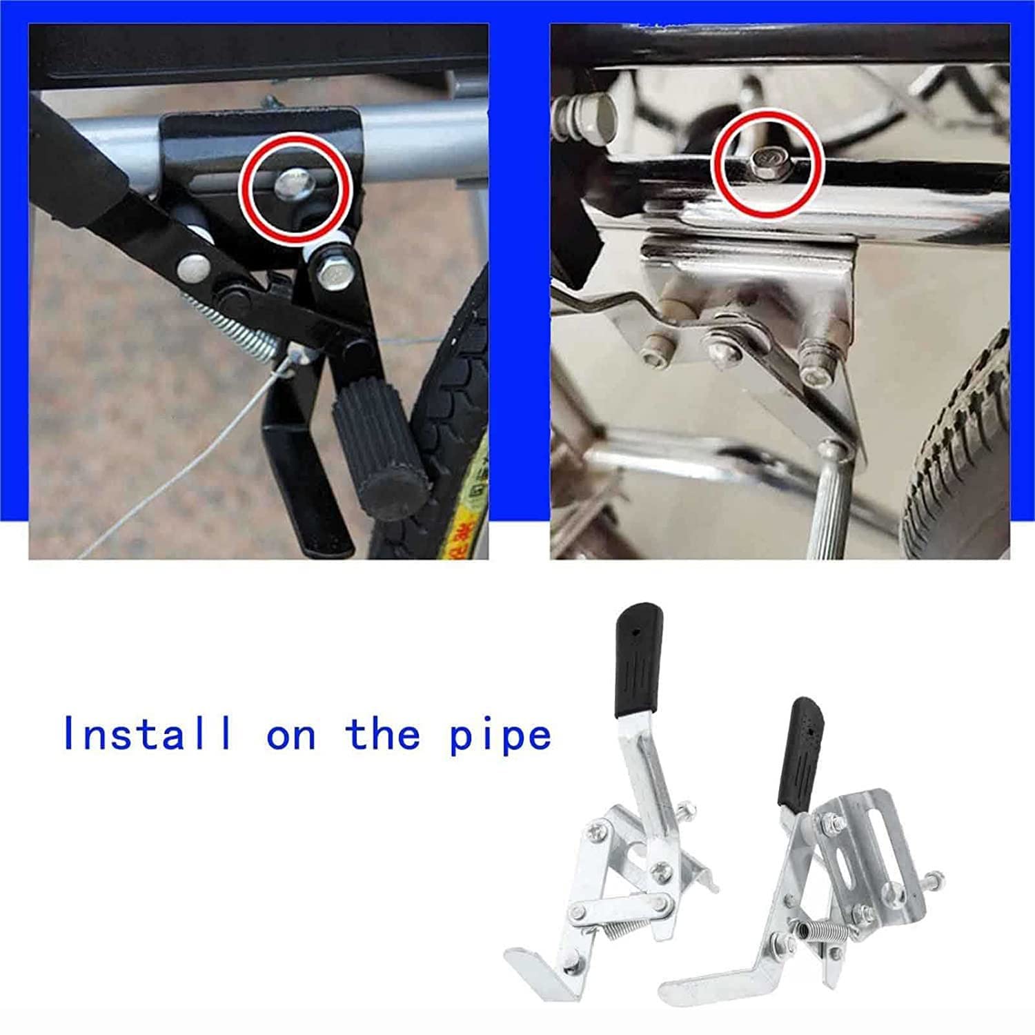 Universal Freno de silla de ruedas, Piezas universales de palancas de freno para sillas de ruedas, con cable de freno y freno de mano, Sistema de frenos Piezas de repuesto para sillas de ruedas