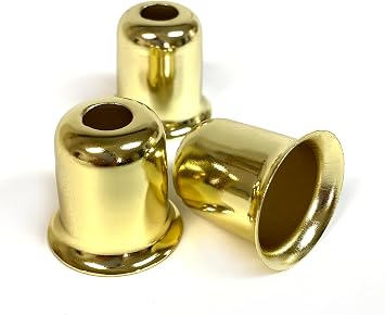 National Artcraft Brass-Plated Candle Cup - for Lamps and Candle Making - 10/Pack