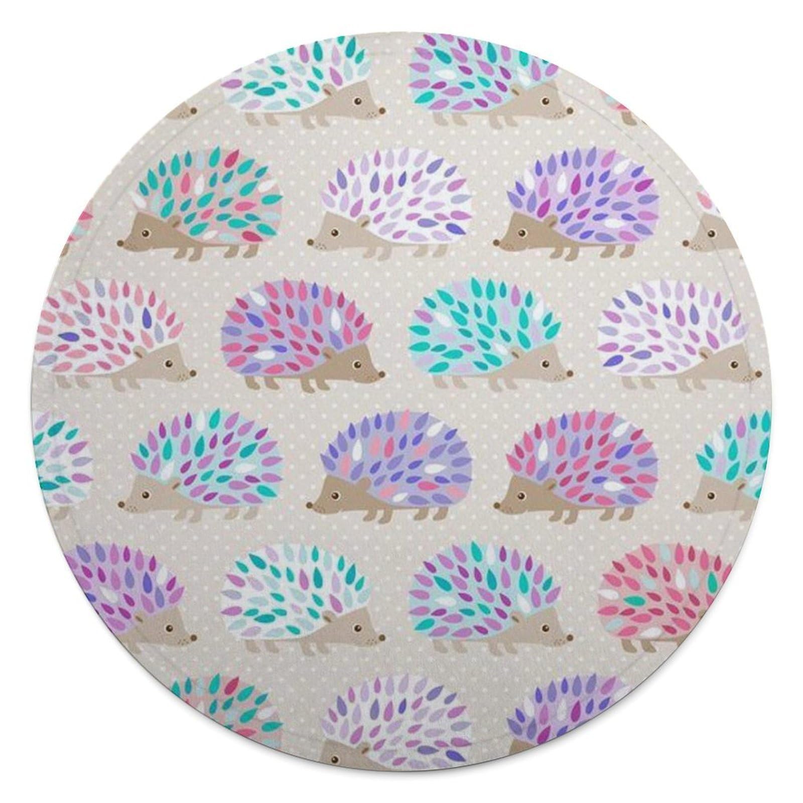 Plaid hérisson et couverture ronde flanelle pour lit et canapé