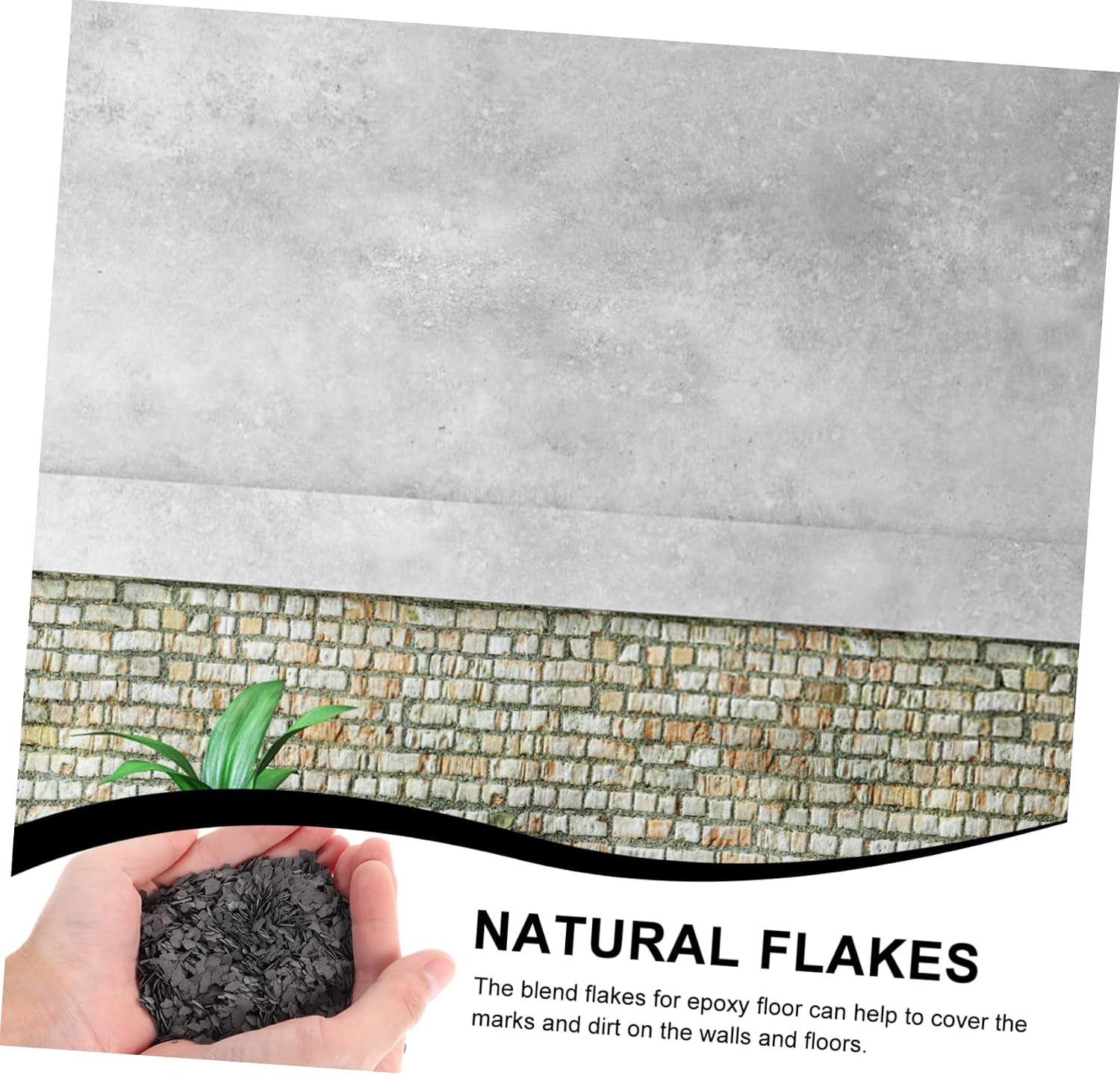 Hemobllo Epoxy Flakes for Concrete Floors Garage Epoxy Kit Basement Floor Paint for Tiles Interior Exterior
