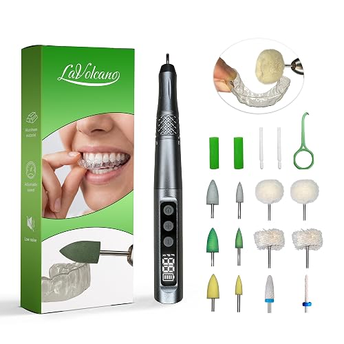 Edge Smoothing and Surface Finishing – Set with Step-by-Step Instructions | Cordless Aligner Retainer Care Polishing Tool – Portable Electric Mini Polisher Helps Refine Edges for a Comfortable Fit