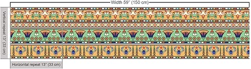 Vista 189 de Ambesonne Tela beige de The Yard, ilustración contemporánea de animales marinos en estilo retro, arte de caballito de mar de cangrejo de pulpo, tela