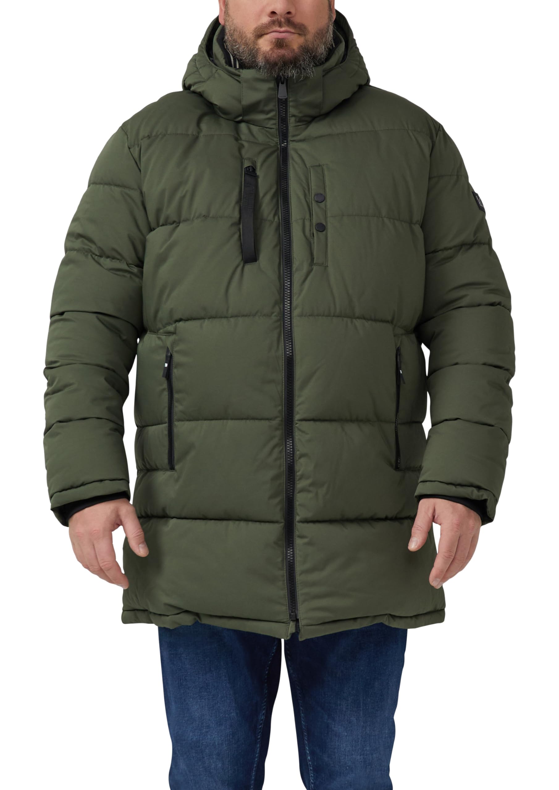 s.Oliver Wasserabweisende Pufferjacke mit abnehmbarer Kapuze und sportiven Details