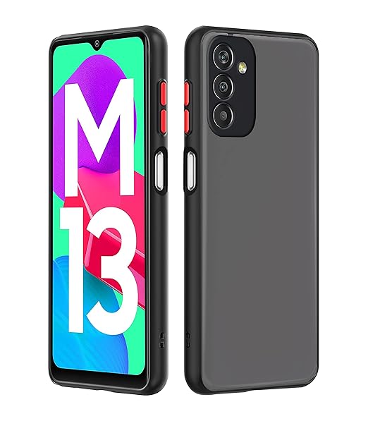 Pikkme Samsung Galaxy M13 4G Back Cover Hybrid Smoked Back Full