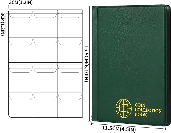Álbum para Monedas con 120 Bolsillos Verde miniatura 3