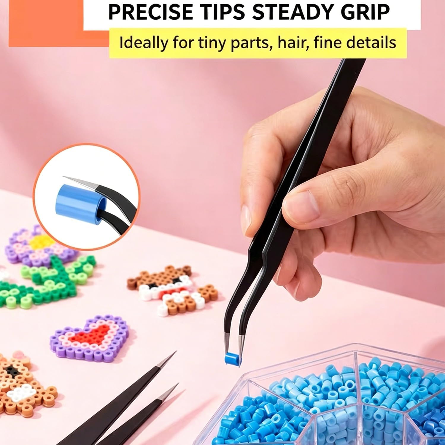 Fuse Beads kit-30PCS,Thick Texture Fuse Bead Iron Paper, Rainbow Glitter Ironing, Fuse Beads Picking Tray Kit,Grid Lines Fuse Beads Pegboards for 2.6mm Fuse Bead