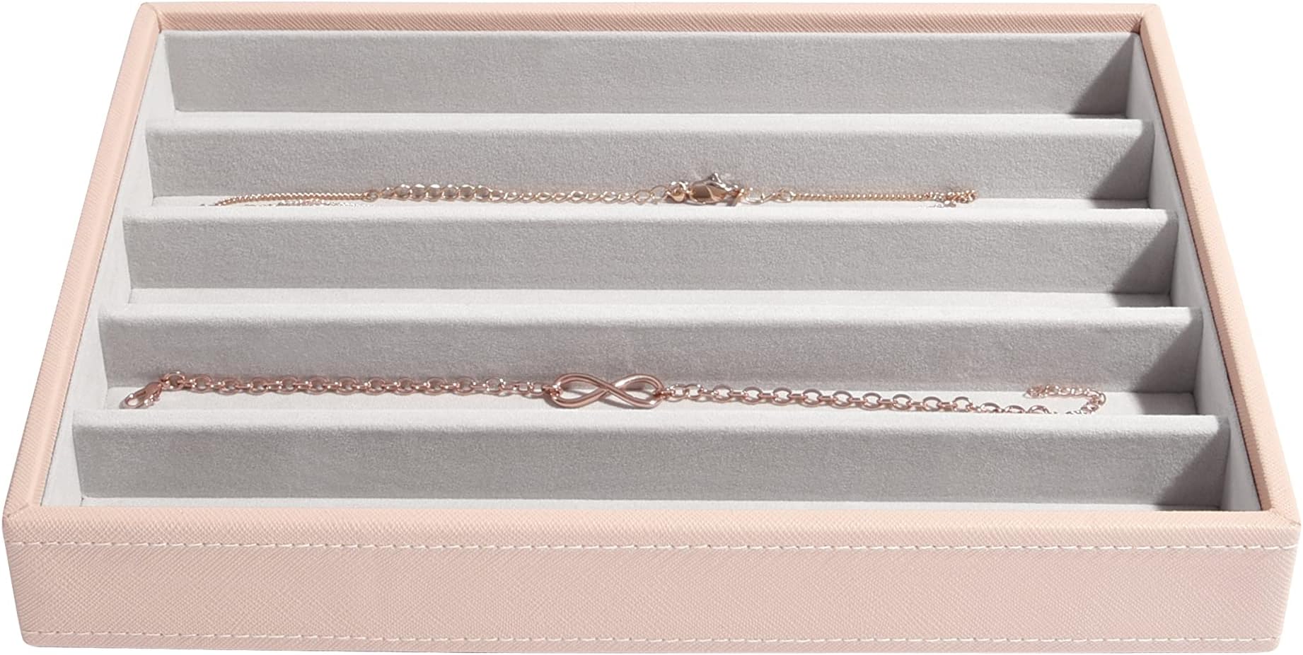 Stackers Blush Pink Classic Medium Jewellery Box Necklace Layer