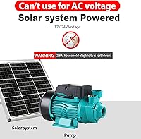 Vista 4 de Transfer Water Pump, 12v 24v Solar Water Pump, 25m Self Priming Pump, Solar Water Supply Vortex Pump for Shallow Well Jet, Irrigation Transfer, 35L