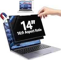 Vista 23 de Paquete de 2 protectores magnéticos de pantalla de privacidad de 27 pulgadas para monitor de computadora, relación de aspecto 16:9, película