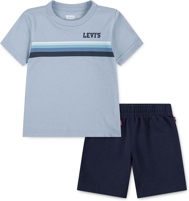 Levi's Boys' and Baby Graphic T-Shirt and Shorts 2-Piece Outfit Set
