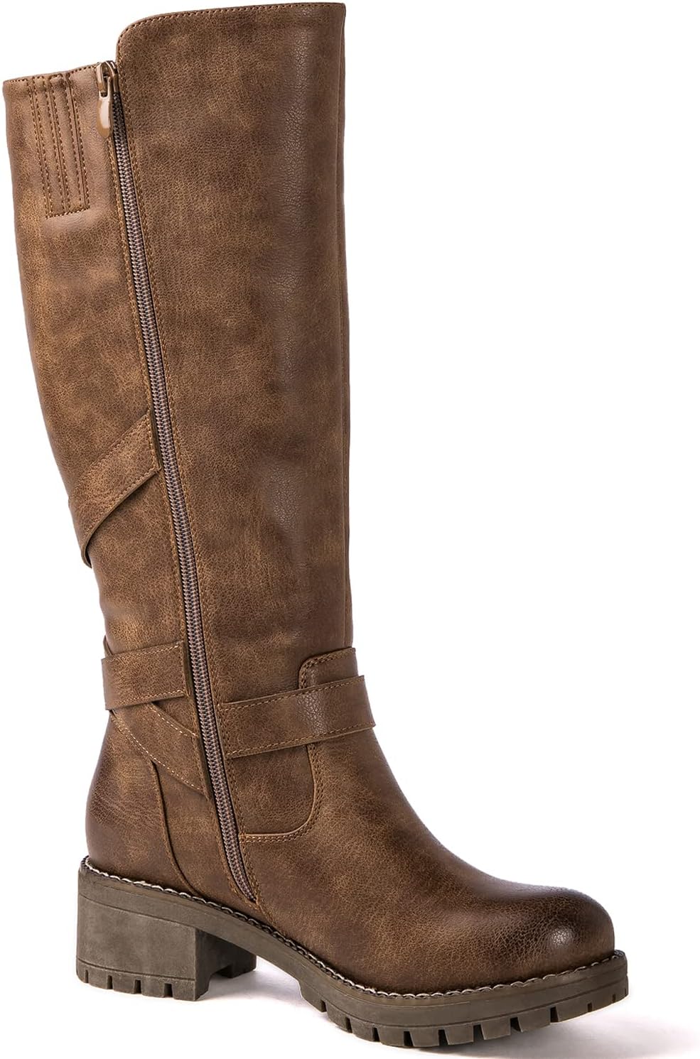 GLOBALWIN Women’s Knee-High Riding Boots Tall Fashion Boots with Chunky Low Heel & Side Zipper Everyday Wear Casual Boots For Women