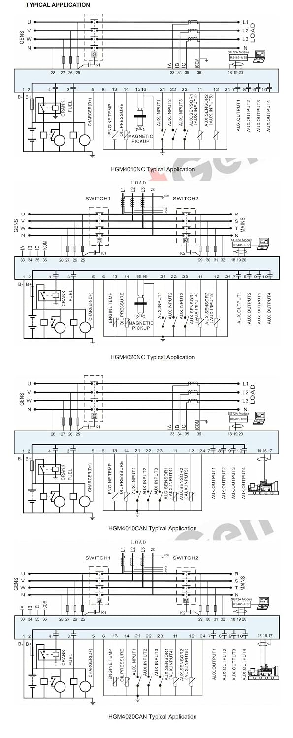 HGM4020CAN Generator Controller, AMF+ Suitable for one Mains one Unit System+CANBUS
