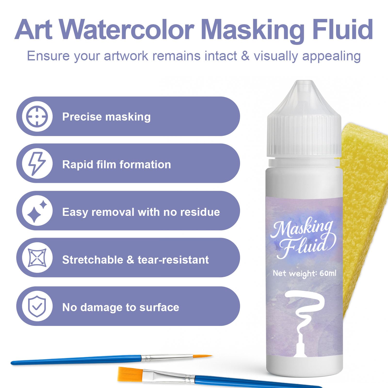 1DFAUL Masking Fluid - Watercolor Painting Protection -5 1DFAUL Masking Fluid - Watercolor Painting Protection -5