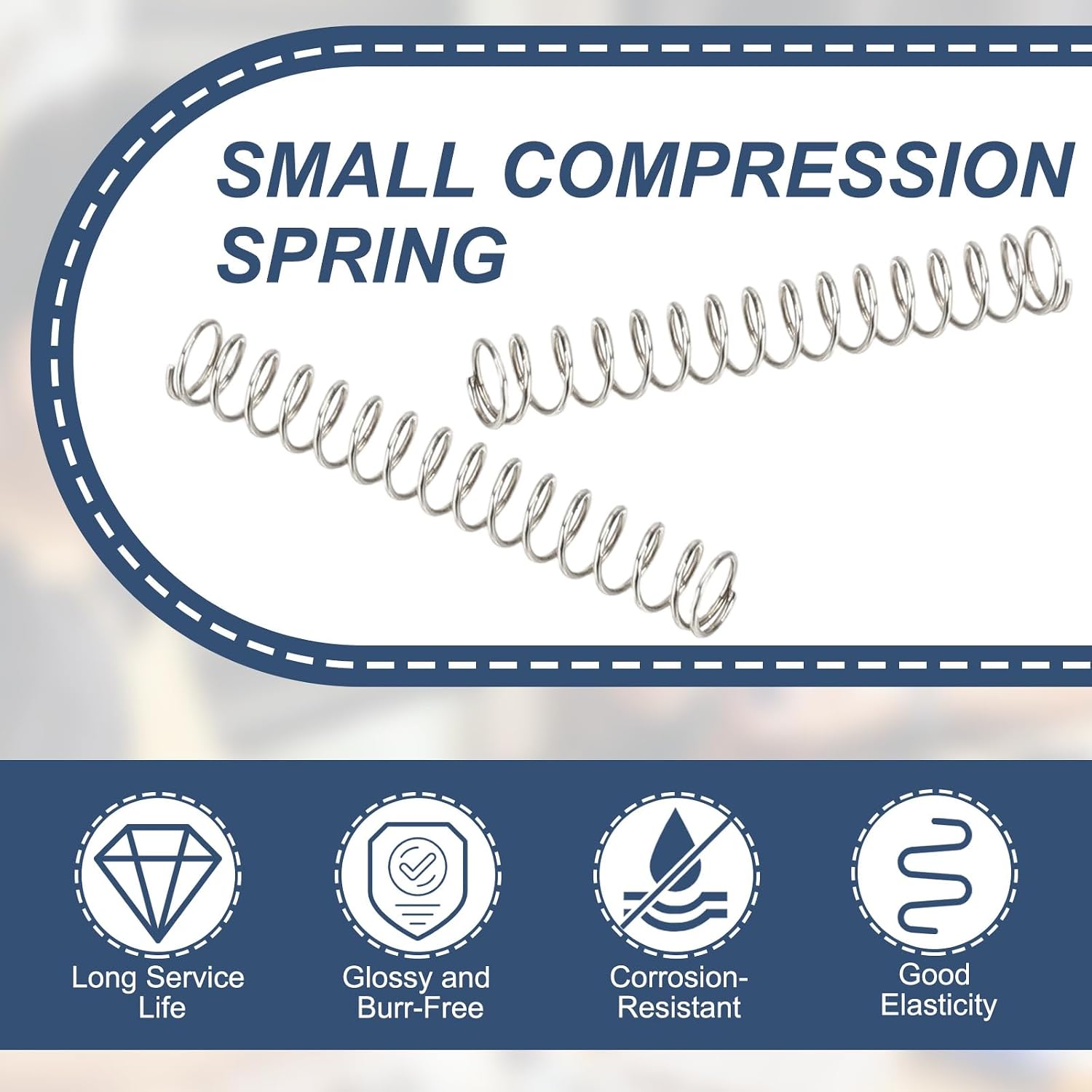 MECCANIXITY Compression Spring 3 mm OD 0.3 mm Wire 20 mm Free Length 304 Stainless Steel Small Extension Spring for DIY Projects Home Shop Repairs (Silver Tone, Pack of 10)