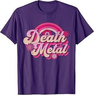 Funny Retro Metal Music Lover Rainbow Death Metal