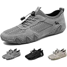 Boxpopla Mens Outdoor Mesh Trail Shoes for Hiking & Walking Slip-on Summer Sports Shoes Breathable Mesh Non-Slip Lightweight Casual Sneakers Camping & Driving